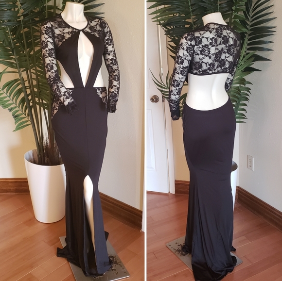 Dresses & Skirts - Elegant open back 2 in 1 long prom dress